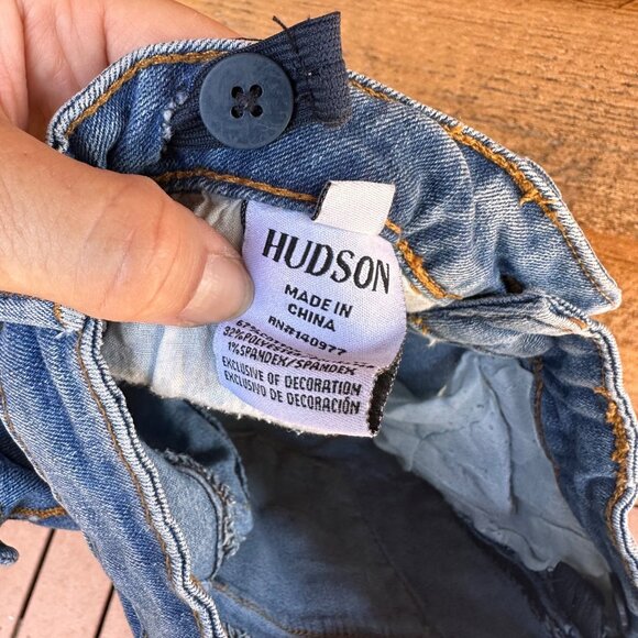 Hudson Girls Denim Cuffed Jean Shorts Size 12 Lightweight Casual Wear - Picture 3 of 9